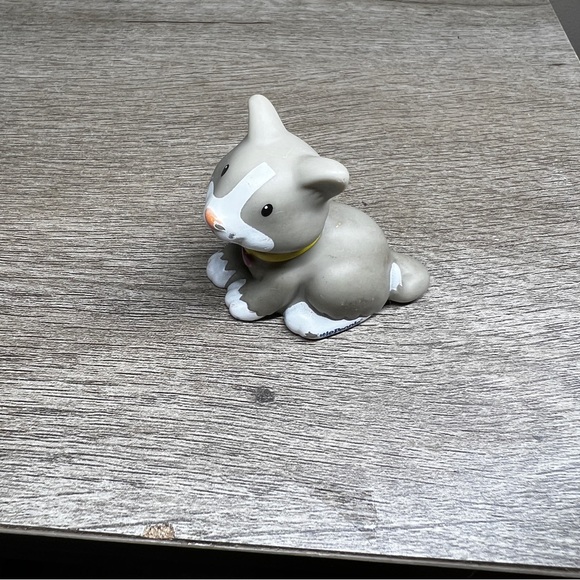 Little People Gray Kitty Cat Replacement 2012 Tessa Mattel 2” Cake Topper - Picture 5 of 11